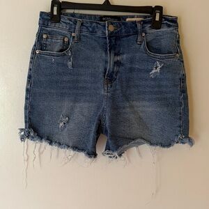 BCBGeneration Medium Wash Denim Boyfriend Shorts